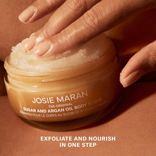 Josie Maran – Bohemian Fig Argan Oil + Sugar Balm Refillable Exfoliating Body Scrub
