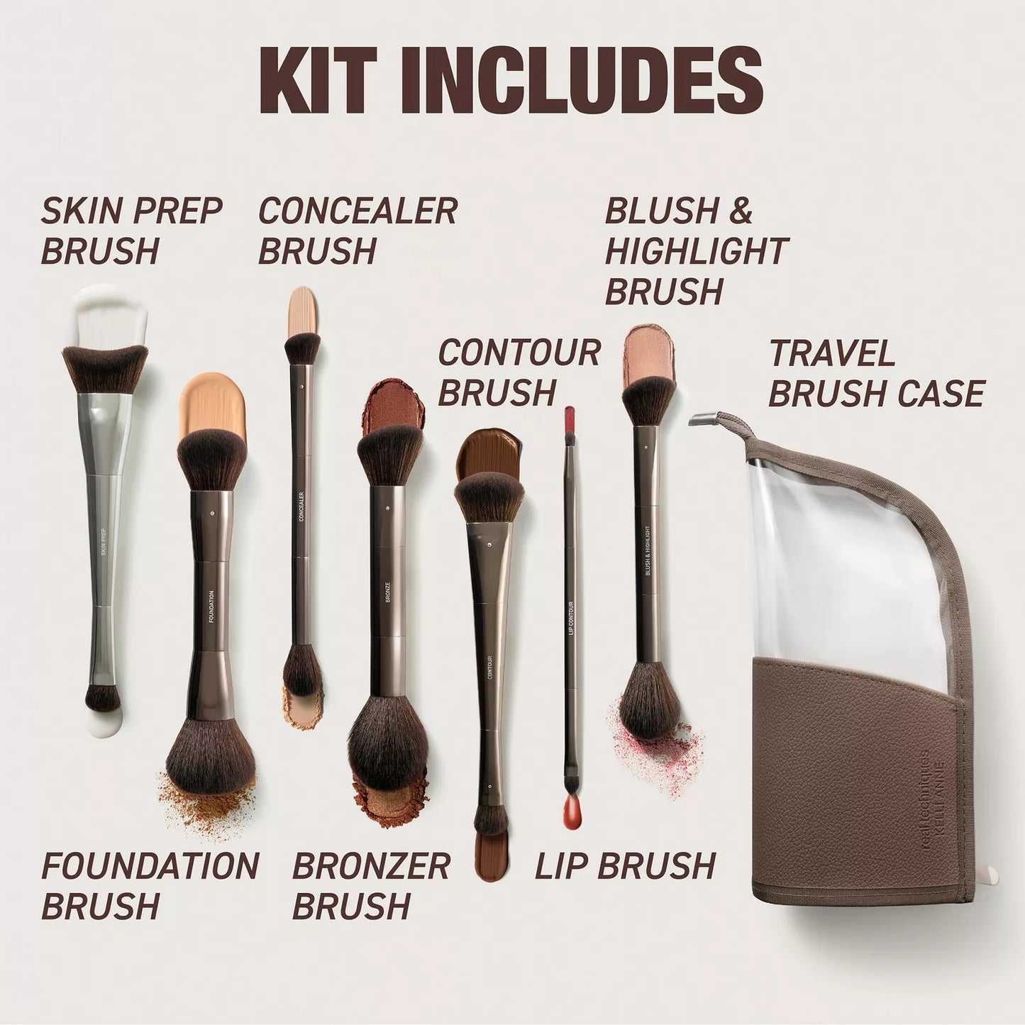 Real Techniques - Kelli Anne Light Layers Premium Makeup Brush Set