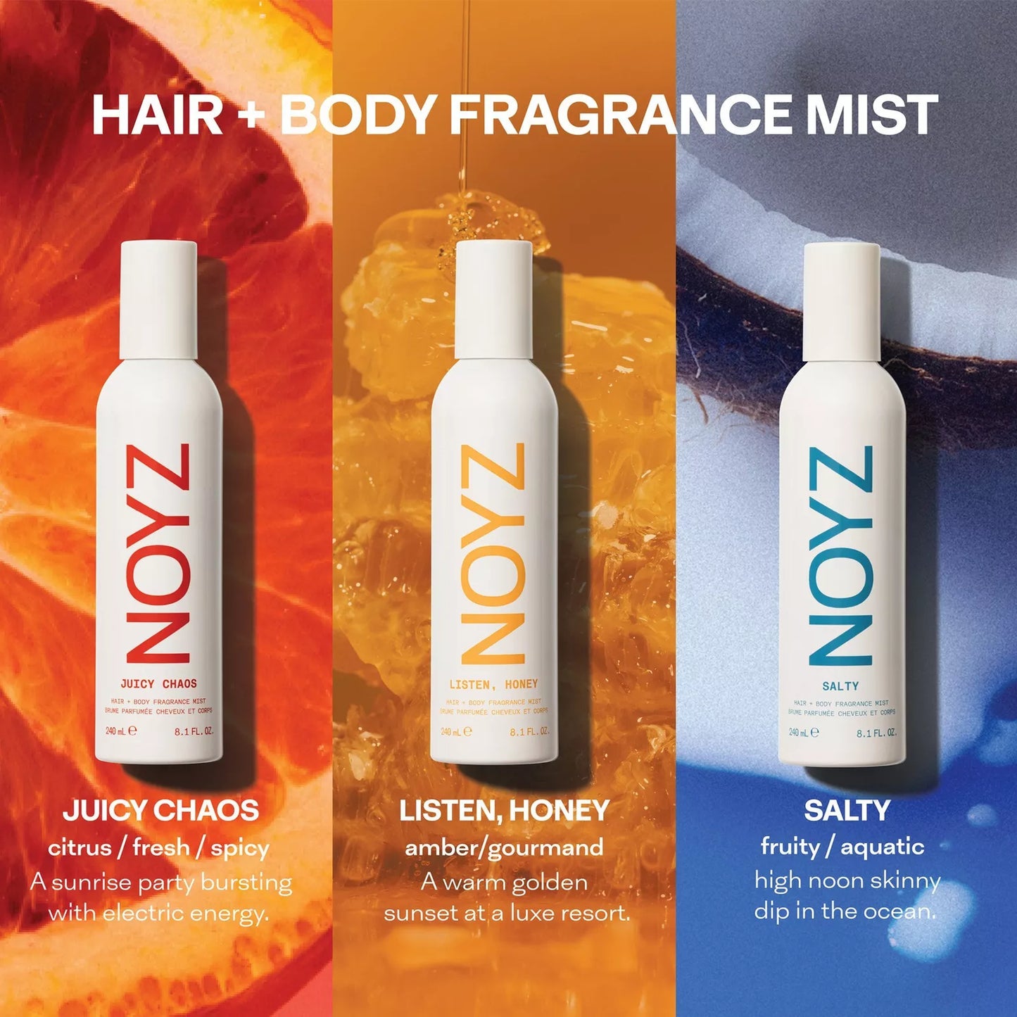 NOYZ – Hair + Body Fragrance Mist 100ml