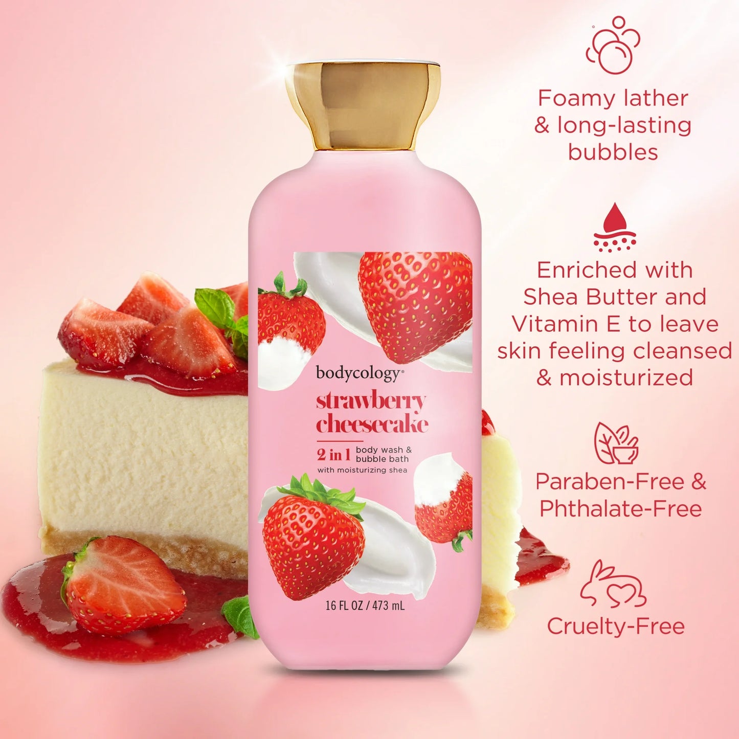 Bodycology 2-in-1 Body Wash & Bubble Bath 16 fl oz