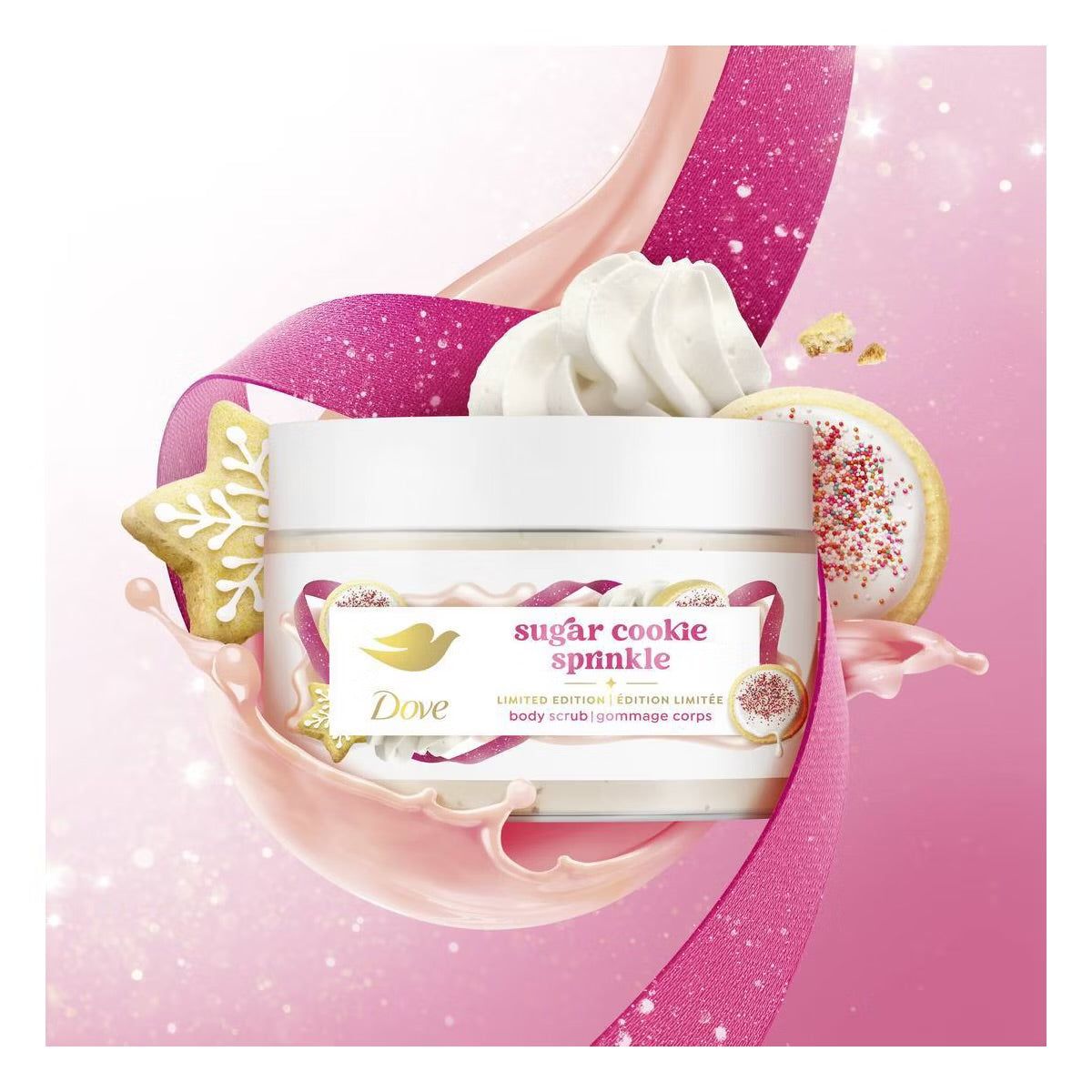 Dove – Limited Edition Holiday Treat Mini Body Scrub Trio (Sugar Cookie Sprinkle, Peppermint, Frosted Plum, 3 x 3.5 oz)