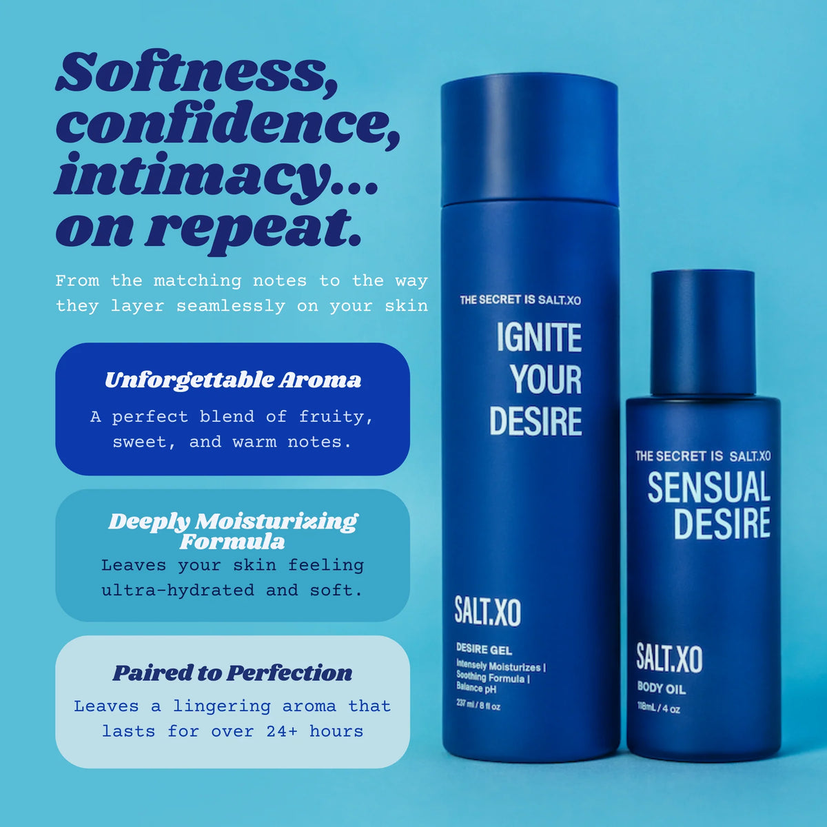 Salt.xo – Desire Duo: Ignite Body Wash + Sensual Desire Body Oil Bundle