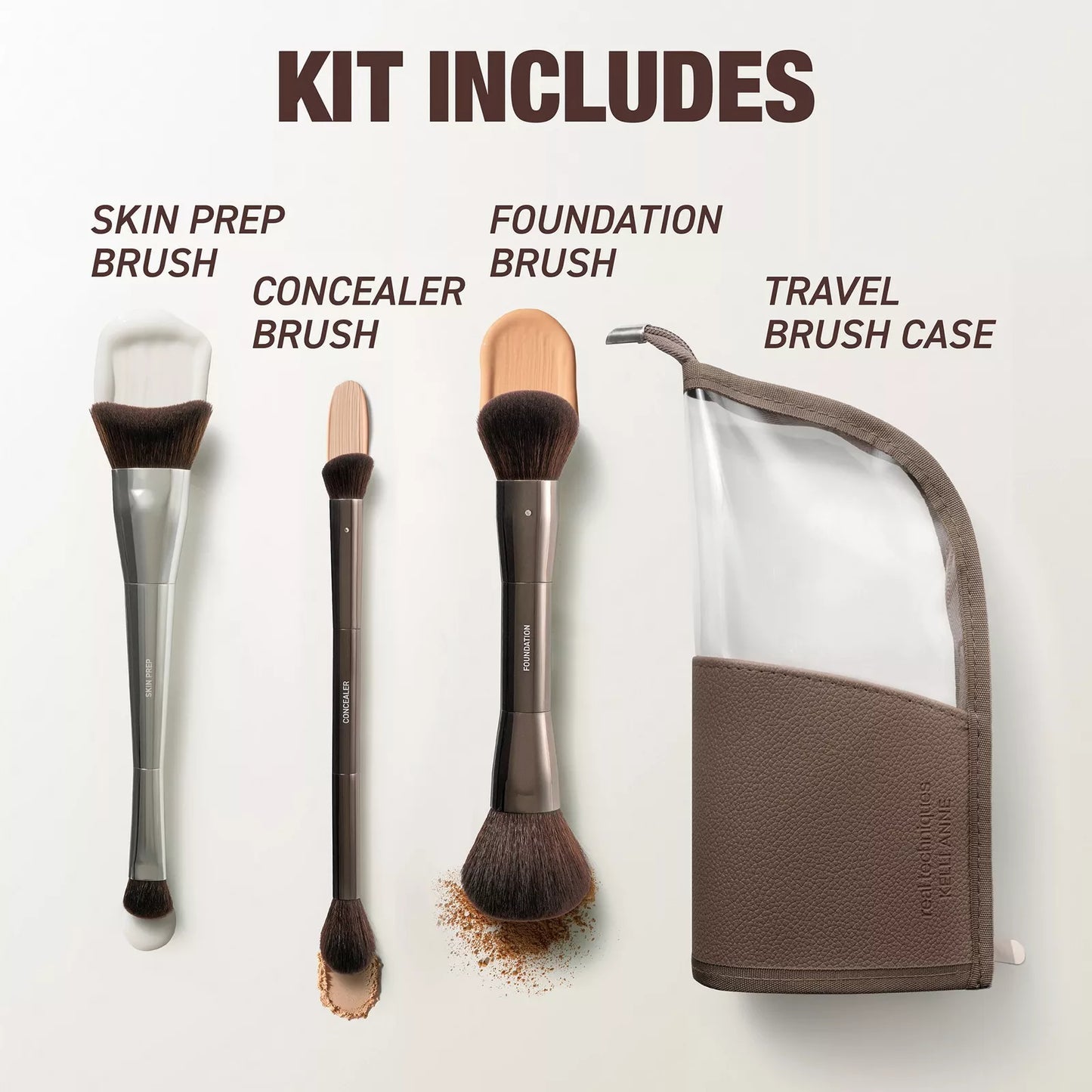 Real Techniques - Kelli Anne Light Layers Base Makeup Brush Set