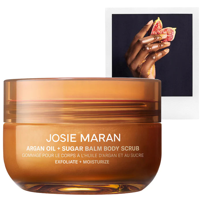 Josie Maran – Bohemian Fig Argan Oil + Sugar Balm Refillable Exfoliating Body Scrub